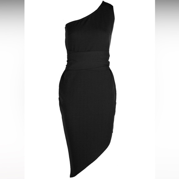 One Shoulder Asymmetrical Bodycon Dress - Picture 2 of 4
